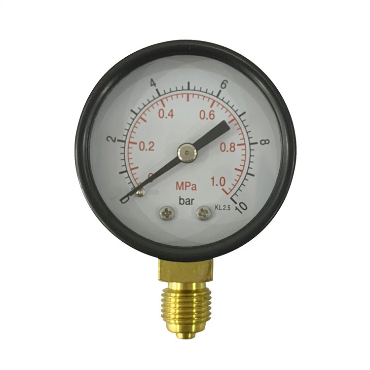 50mm Dry Pressure Gauge Steel Case Hydraulic Pressure Gauge Air Pressure Gauge