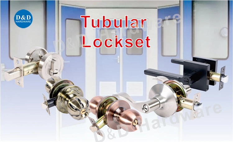 Satin Nickel Door Lever with No Lock and Straight Handle