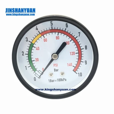 100-mm-Trockenmanometer mit schwarzem Stahlgehäuse und Ausblasfunktion, Klasse 1